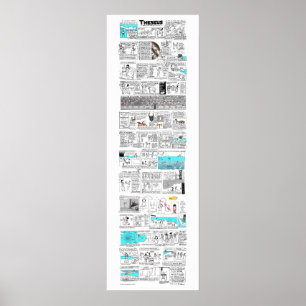 Theseus and the Minotaur - greekmythcomix strip Poster