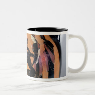 Theseus Fighting the Minotaur Two-Tone Coffee Mug