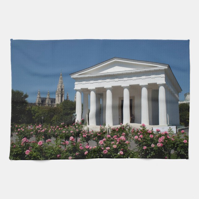 Theseus Temple Vienna Austria Tea Towel (Horizontal)