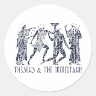 Theseus & The Minotaur Classic Round Sticker