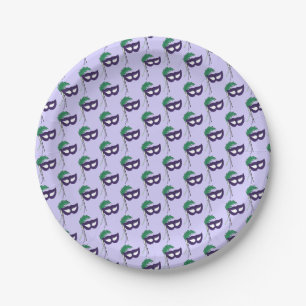 Thespian Drama Theatre Masquerade Mask Mardi Gras Paper Plate