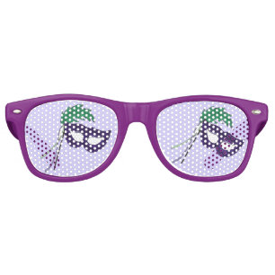 Thespian Drama Theatre Masquerade Mask Mardi Gras Retro Sunglasses