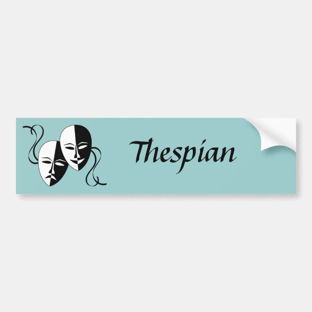 Thespian Masks Bumper Sticker (Front)