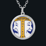 Thespian Society Necklace<br><div class="desc">Keep your favourite ITS troupe close to your heart with this beautiful round custom sterling silver plated necklace. Complete with a 18" sterling silver-plated chain (2" extender) and lobster claw clasp, this necklace is finished with a UV resistant and waterproof coating to protect theatre necklace for years to come. The...</div>