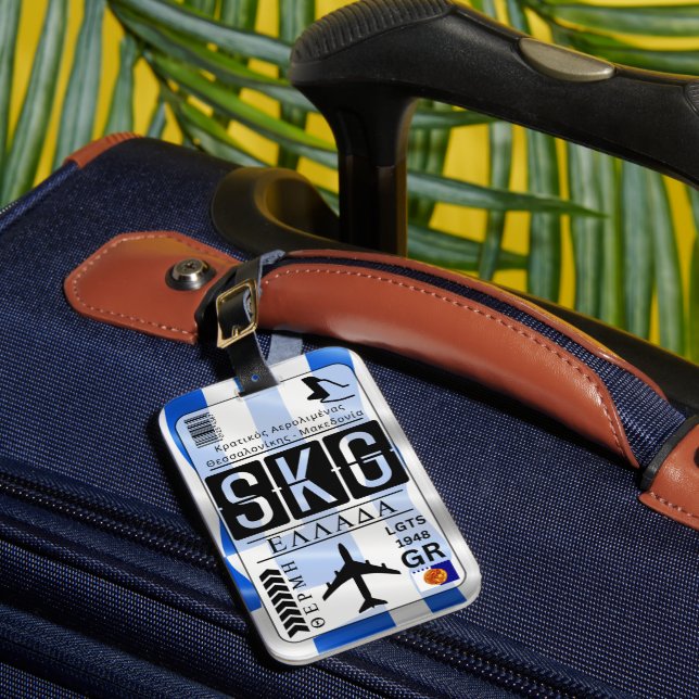 Thessalonika Airport Code Luggage Tag (Front Insitu 1)