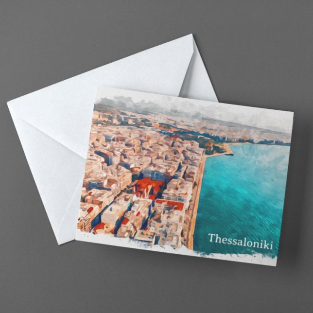 Thessaloniki Greece Panorama View Postcard (Thessaloniki Greece postcard)