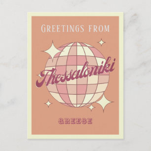 Thessaloniki Greece travel retro vintage Postcard