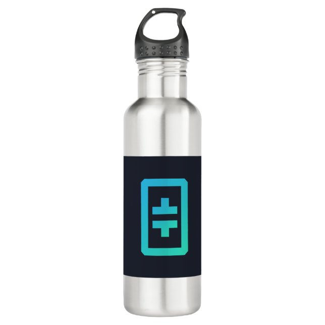 Theta Network THETA Logo Crypto Blockchain 710 Ml Water Bottle (Front)