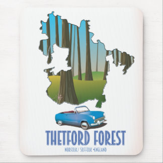 Thetford forest norfolk suffolk england map mouse pad