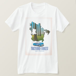 Thetford forest norfolk suffolk england map T-Shirt