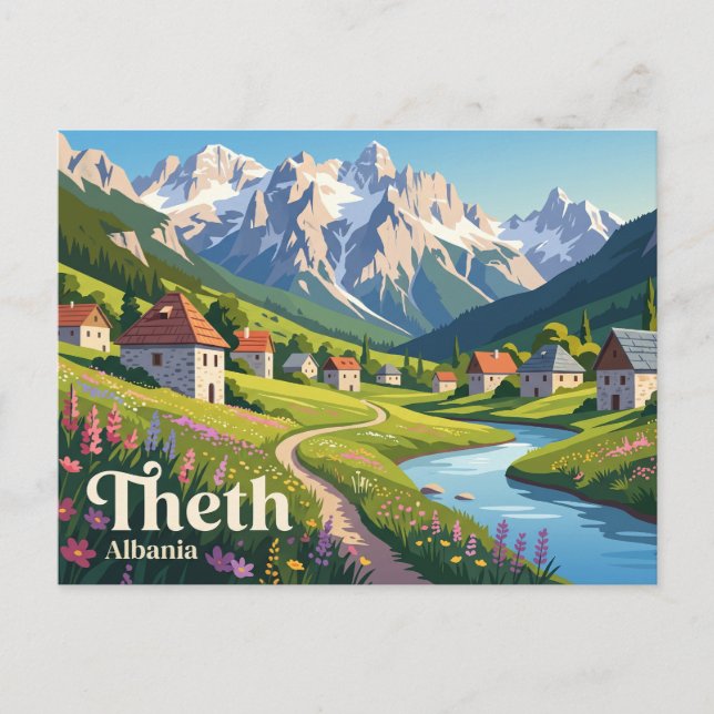 Theth Albania Postcard (Front)