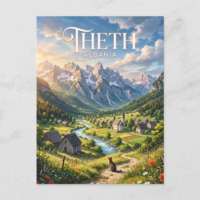 Theth Albania Postcard (Front)