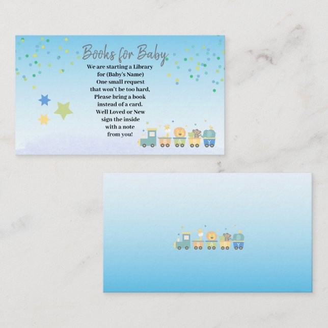 TheTrain Boys Bring a Book   Enclosure Card (Front/Back)