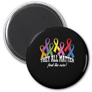 They All Matter Cancer Awareness Ribbon Gift Magnet