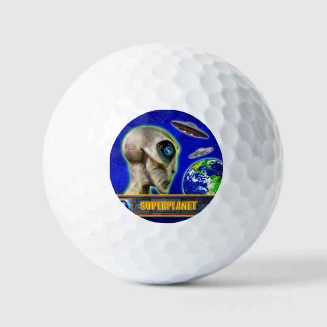 THEY ARE ALREADY HERE - SUPERPLANET design collect Golf Balls (Front)