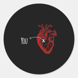 They Are Anatomical In My Heart Couple Valentines Classic Round Sticker