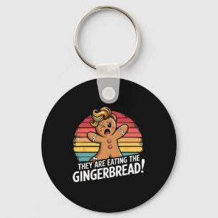They Are Eating The Gingerbread Christmas Humour T Key Ring