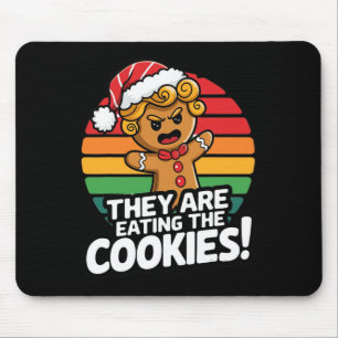 They Are Eating The Gingerbread Christmas Humour T Mouse Pad