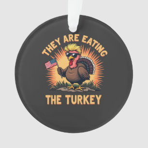 They Are Eating the Turkey Trump Vance Ornament