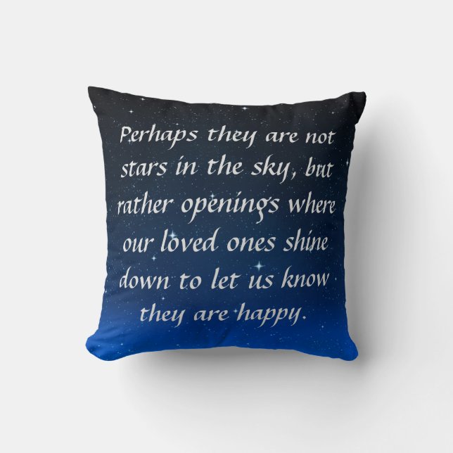 They are not stars in the sky but openings cushion (Front)