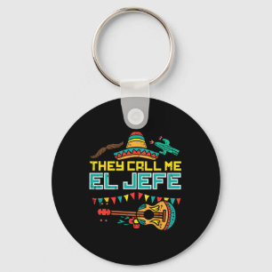 They Call Me El Jefe Guitar Cinco De Mayo Music Bo Key Ring