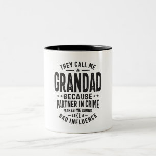 They Call Me Grandad - Partner in Crime Two-Tone Coffee Mug