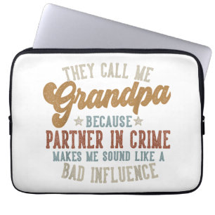 They Call Me Grandpa Funny Father's Day Grandpa Laptop Sleeve