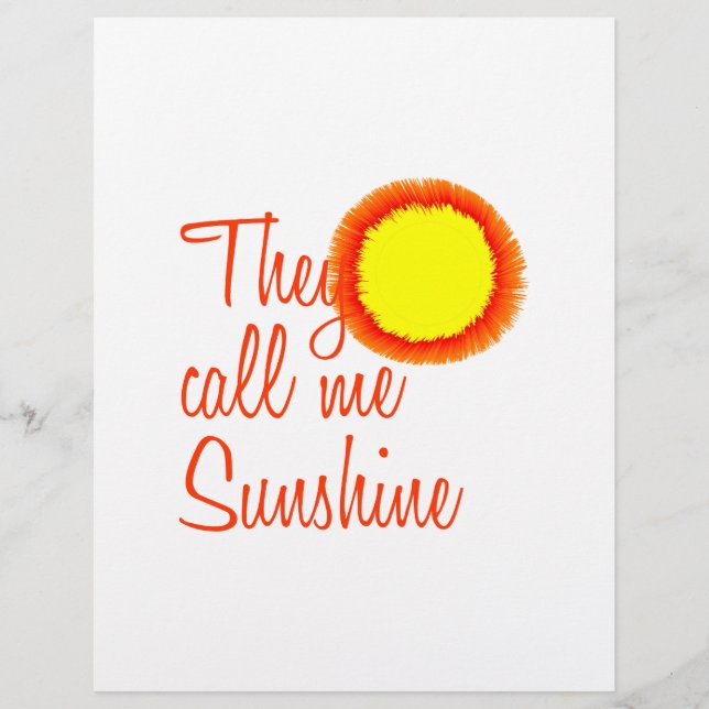 They call me Sunshine (Front)