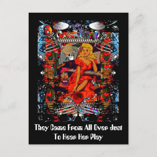 They Came From All Over Just To Hear Her Play Postcard