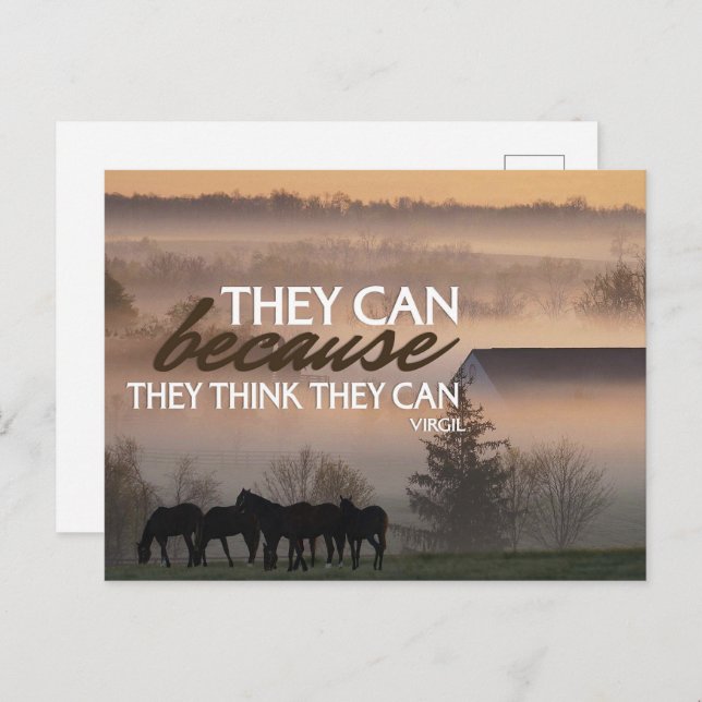 They Can Inspirational Quote Holiday Postcard (Front/Back)