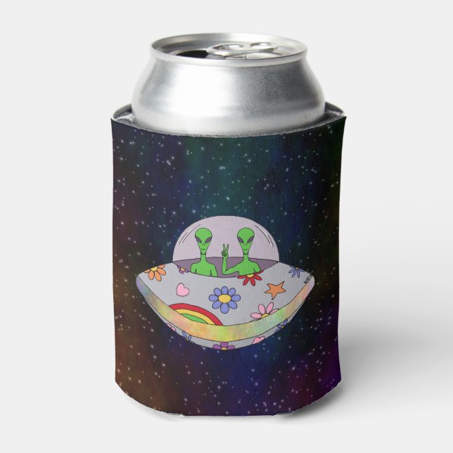 They Come in Peace UFO Can Cooler (Can Front)