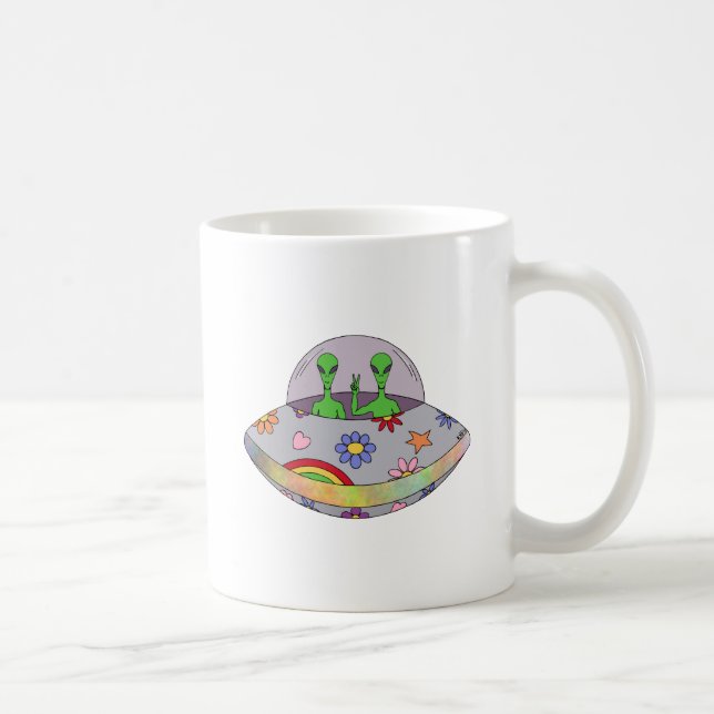 They Come in Peace UFO Coffee Mug (Right)