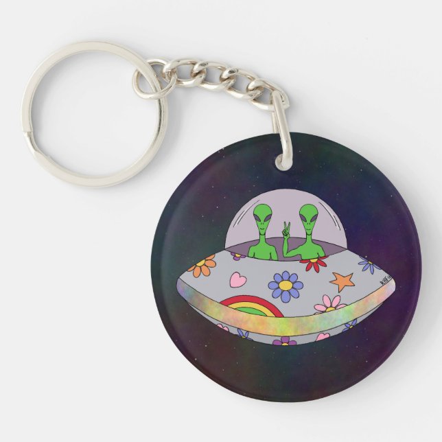 They Come in Peace UFO Key Ring (Front)