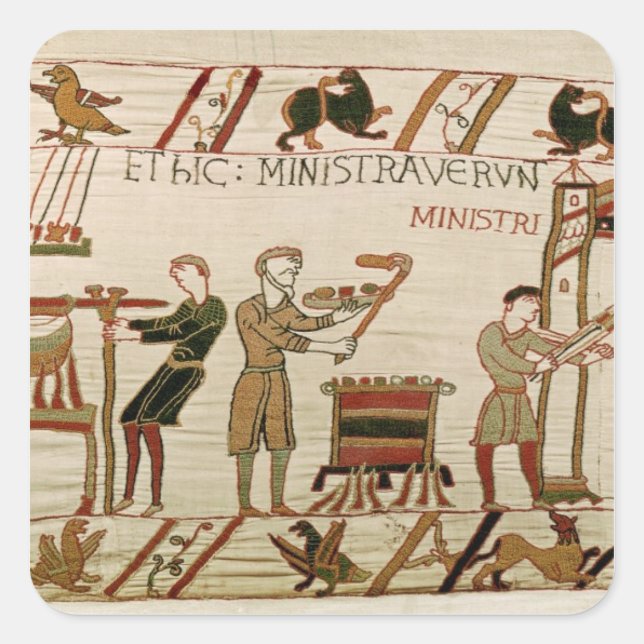 They cook the meat square sticker (Front)