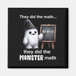 They Did The Monster Math Yeti Funny Halloween Tea Magnet