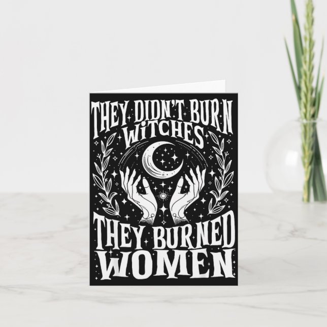 They Didn't Burn Witches They Burned Women Xmas Ri Card (Front)