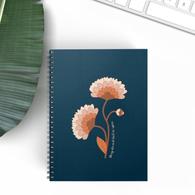 They Do Not Toil or Spin Retro Floral Christian Notebook (Creator Uploaded)