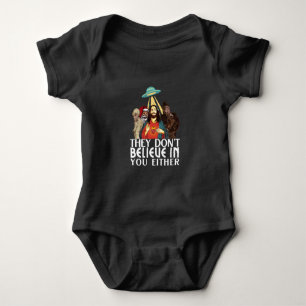 They don't believe in you either, Bigfoot, Jesus Baby Bodysuit