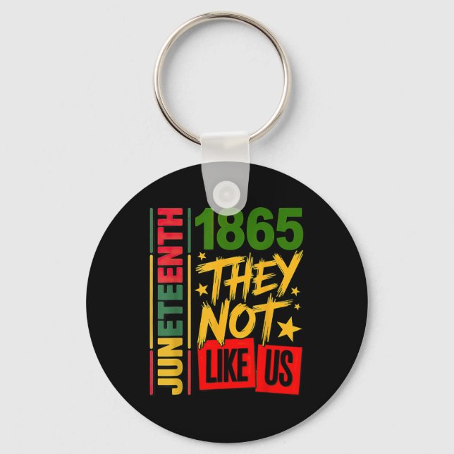 They Dont Like Us Juneteenth 1865  Key Ring (Front)
