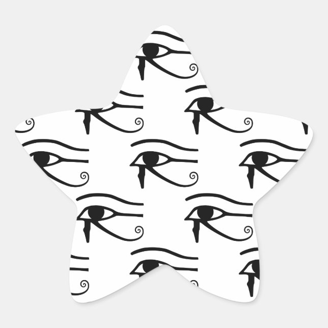 They Eye Of Horus Pattern Star Sticker (Front)