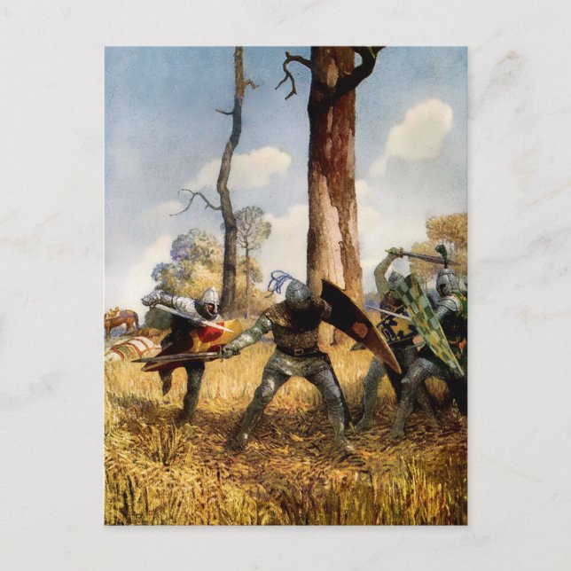 “They Fought on Foot” by NC Wyeth Postcard (Front)