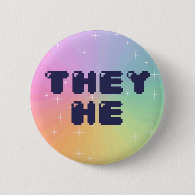 They He Pronoun Button (Front)