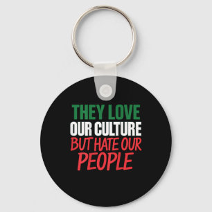 They Love Our Culture But Hate Our People  Key Ring