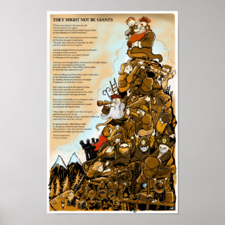 'They might not be giants' poem poster