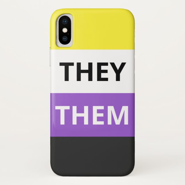 They Non-Binary Case-Mate Barely There iPhone X Case-Mate iPhone Case (Back)