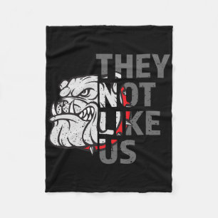 They Not Like Us Funny Bulldog American Football Fleece Blanket