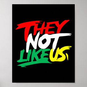 They Not Like Us Juneteeth Black History Month Wom Poster
