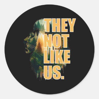 They Not Like Us Touchdown American Football Game  Classic Round Sticker
