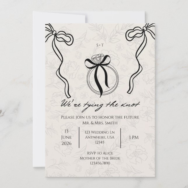 They’re Tying The Knot Invitation (Front)