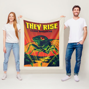 They Rise Cicada Awakening Fleece Blanket